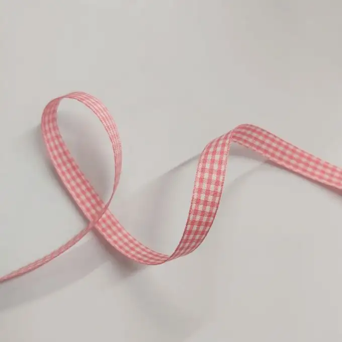 Nastro vichy 10 mm rosa