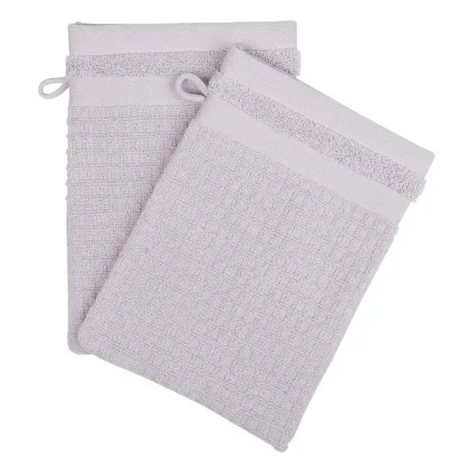 Lotto 2 guanti da bagno Garance grigio