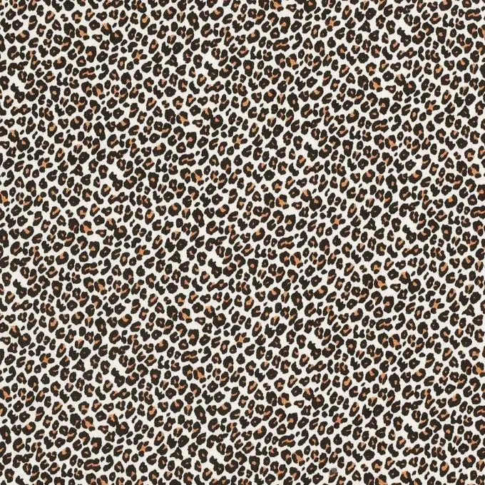 Tessuto popeline viscosa mini pantera