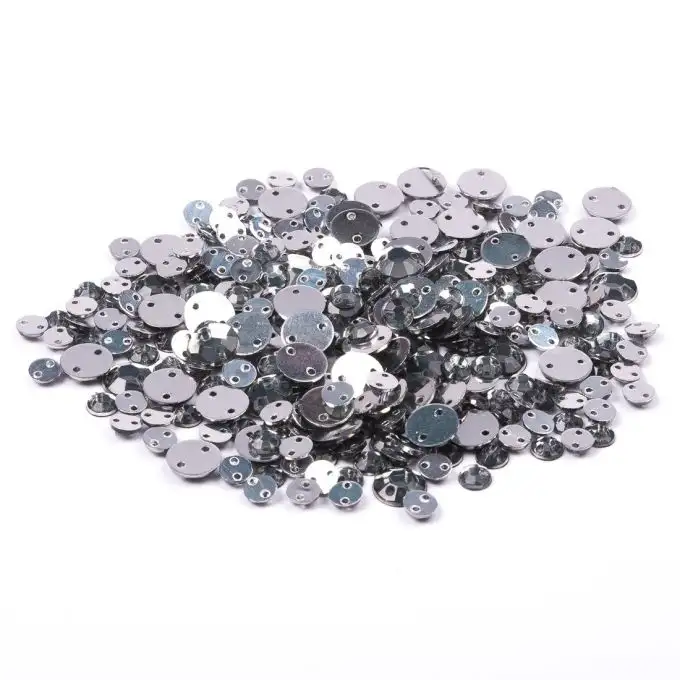 Paillettes rotonde argentate da cucire