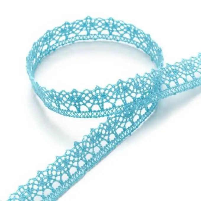 Nastro pizzo 12 mm blu