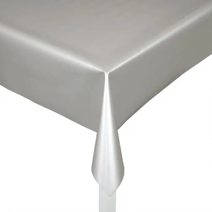 Tovaglia cerata grigio perla tinta unita