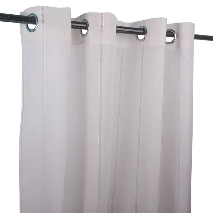 Tenda beige effetto lino