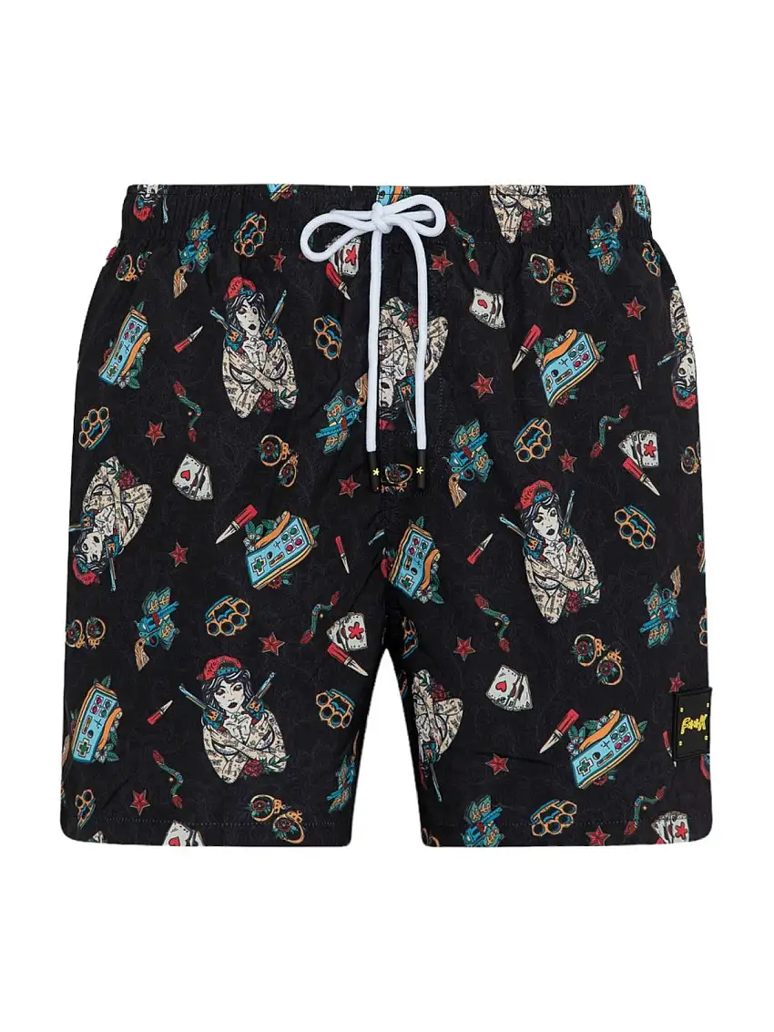 F**K Men's Swimsuit FK24-2060X13 Black