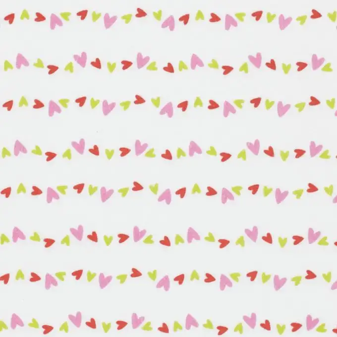 Tessuto cotone cuori