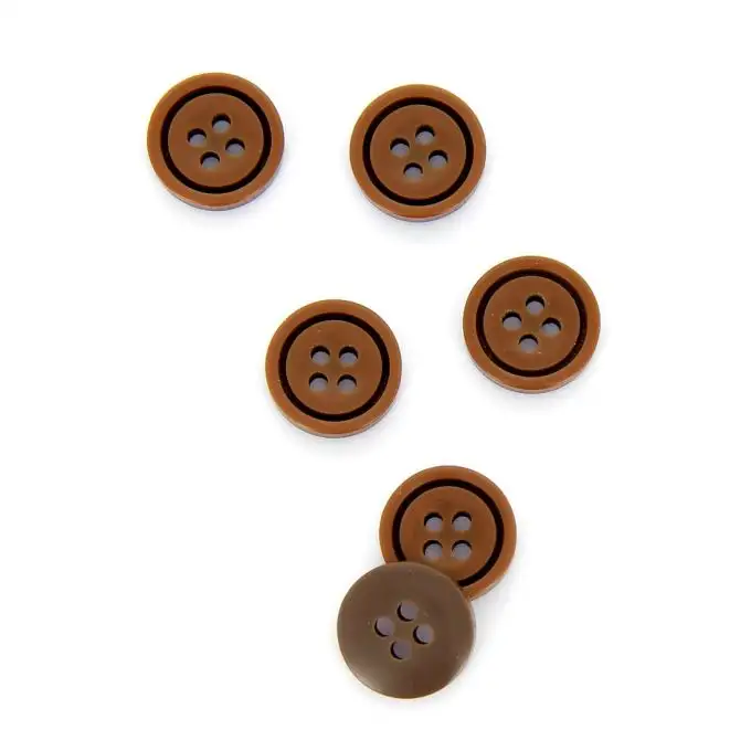 bottoni colorati rotondi marroni 14 mm