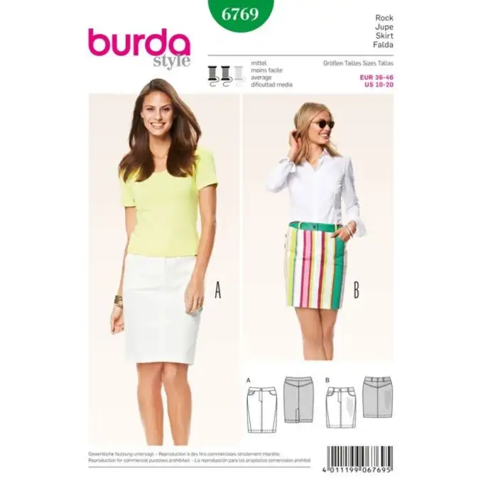 Modello burda 6769 gonna
