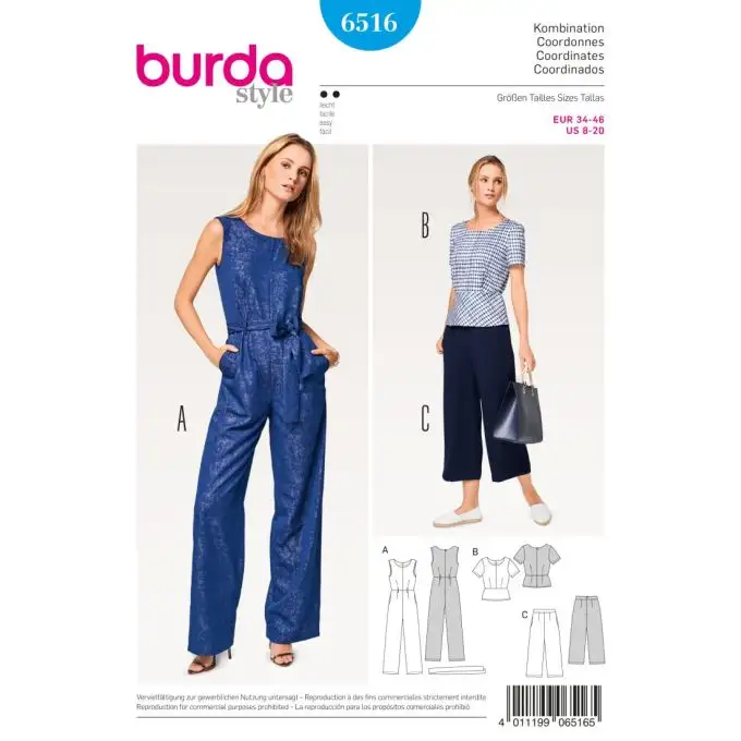 Modello burda 6516 completo donna