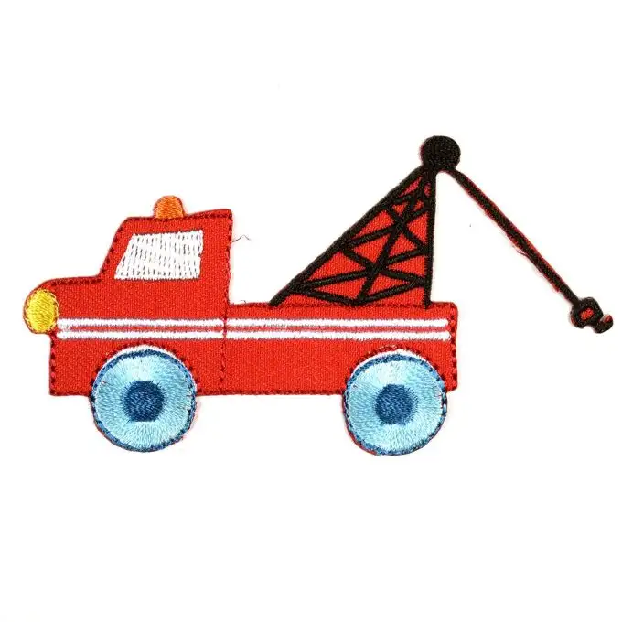 Toppa termoadesiva carro attrezzi rosso