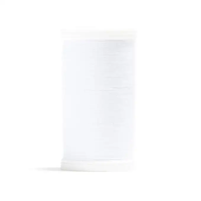 Bobina di filo da cucire 100 metri 100 % poliestere bianco
