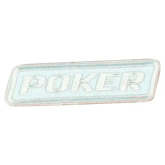 Scudetto rettangolare Poker nero