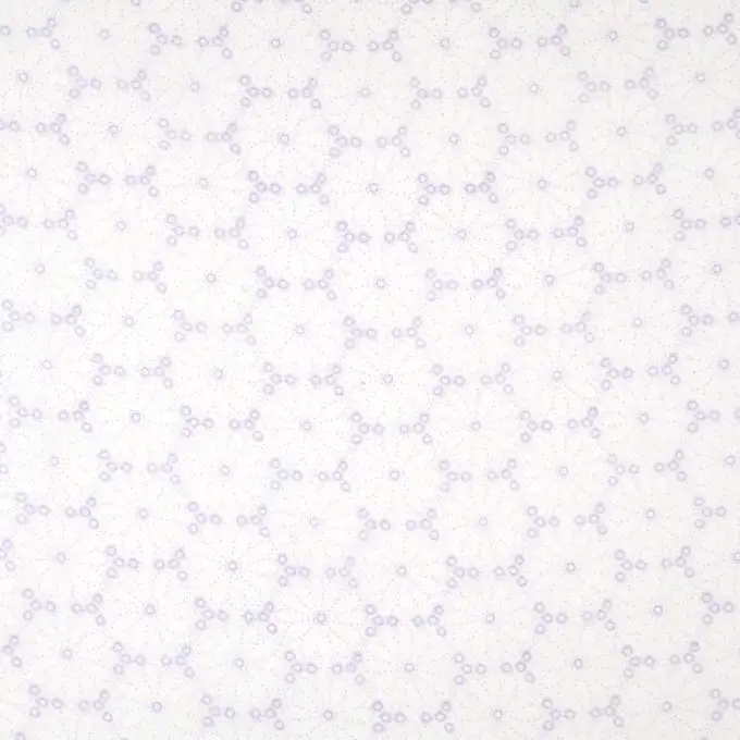 Tessuto velo di cotone fiori bianco