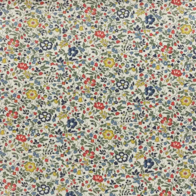 Tessuto popeline di cotone Liberty Katie and Millie blu