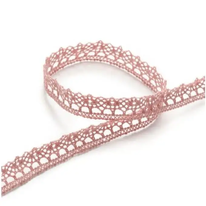 Nastro pizzo 12 mm rosa salmone