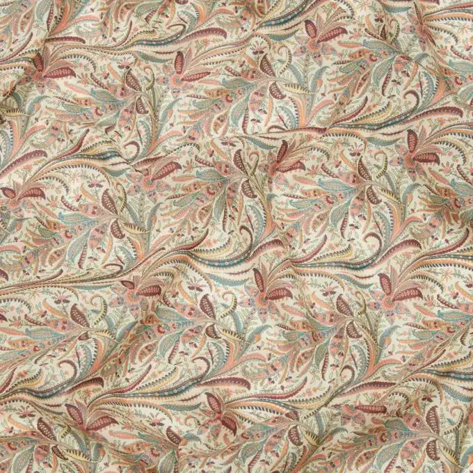 Tessuto popeline di cotone liberty eleganza ecru