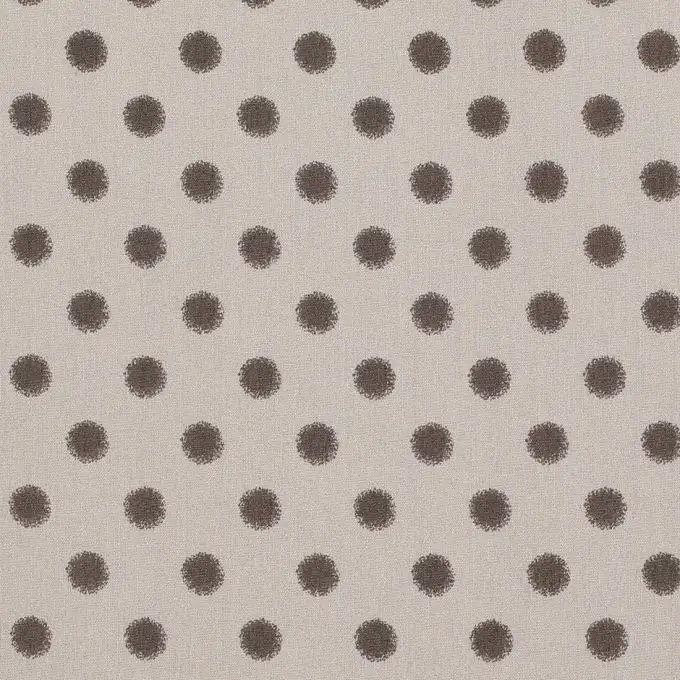 Tessuto popeline pois beige e taupe