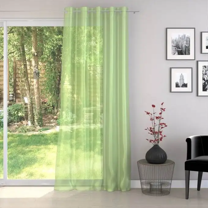 Tessuto velo tinta unita rigato Paradise