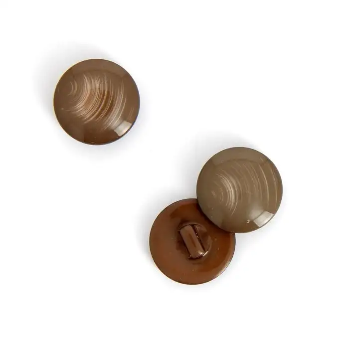 bottoni rotondi con gambo marrone chiaro 25 mm