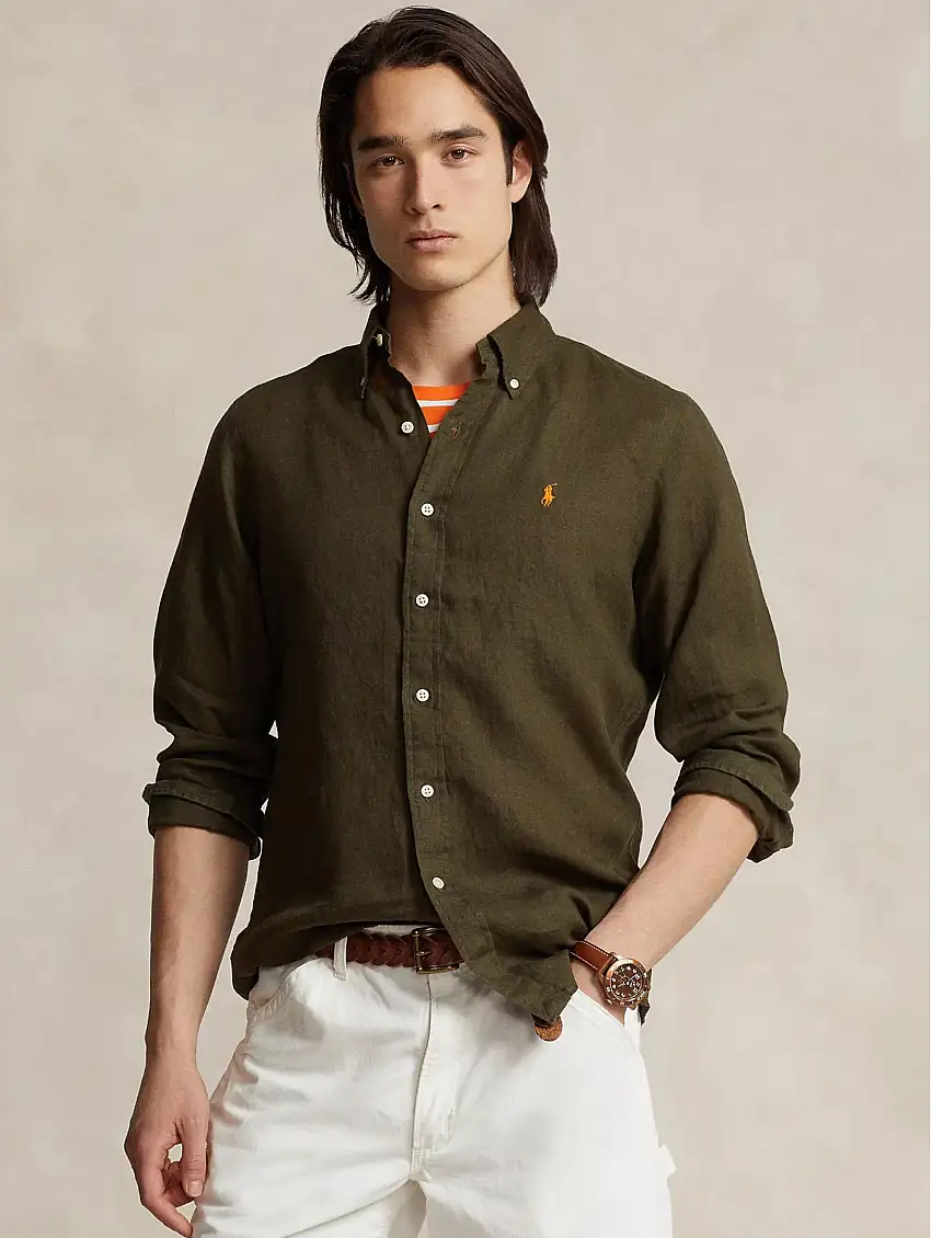 Camicia in Lino Slim Fit Armadillo