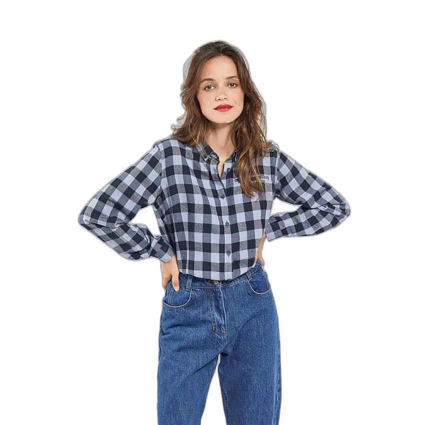 Camicia a quadri da donna a maniche lunghe Armor-Lux