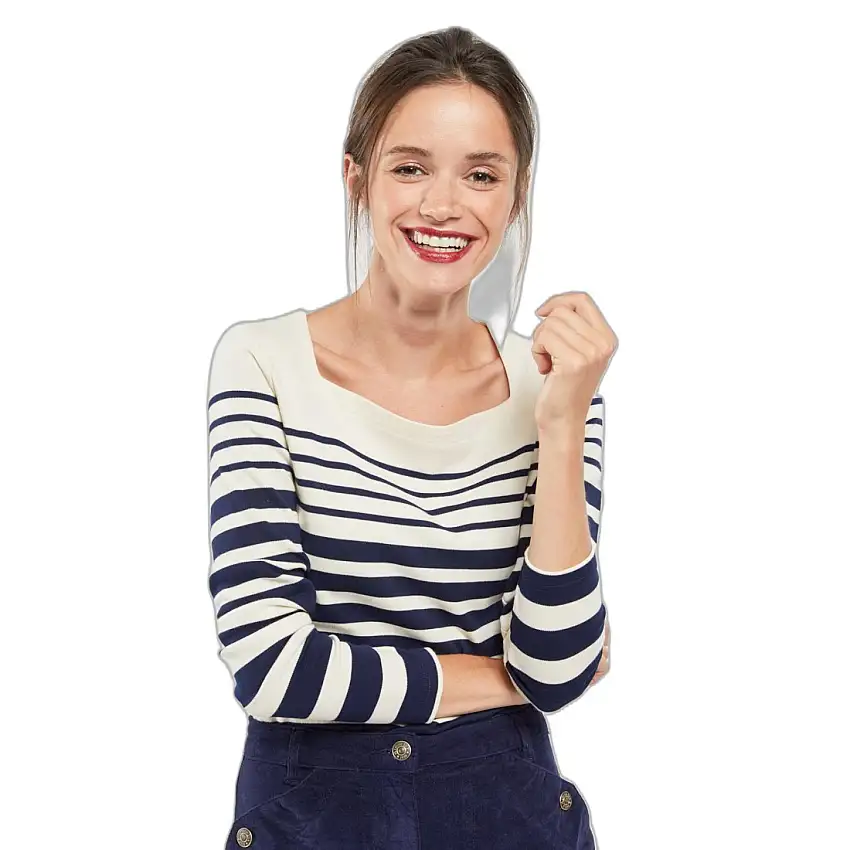 T-shirt donna con scollo quadrato Armor-Lux