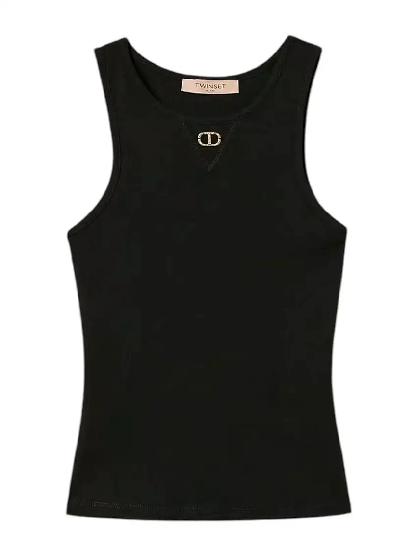 TWINSET Women's Tank Top 251TP2550 00006 Black