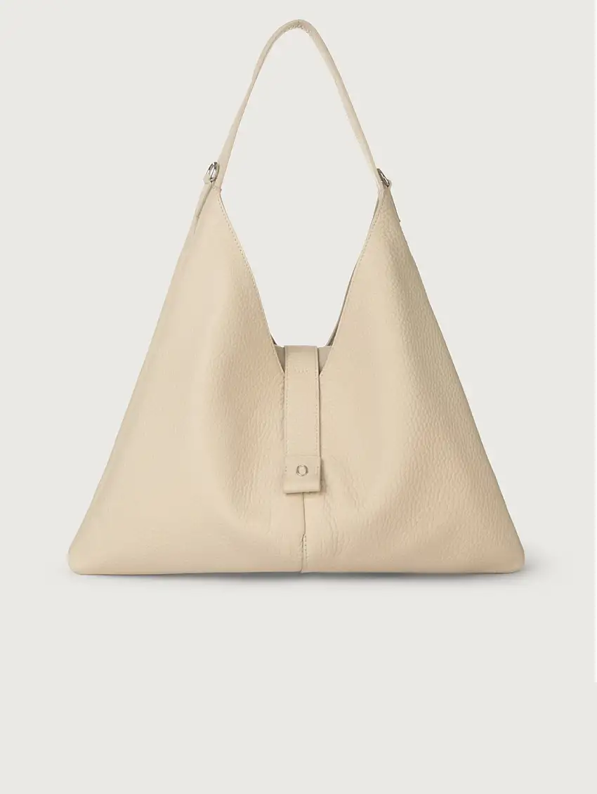Borsa a Spalla Triangolare Avorio