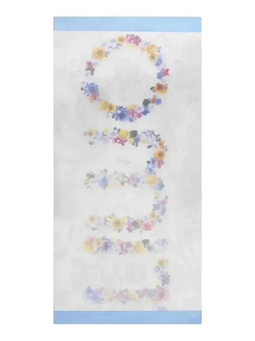 Liu Jo Women's Stoles - Maxi Logo Flower Stole - Light Blue