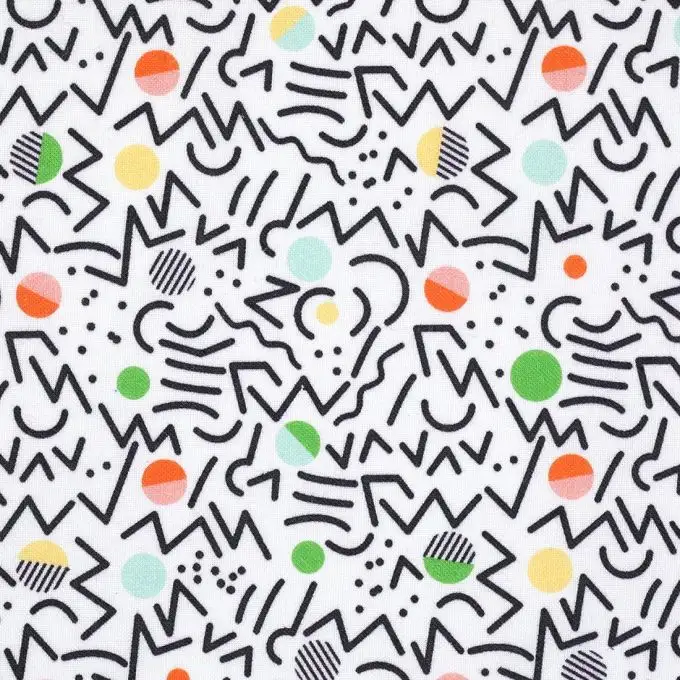 Tessuto di cotone multicolore