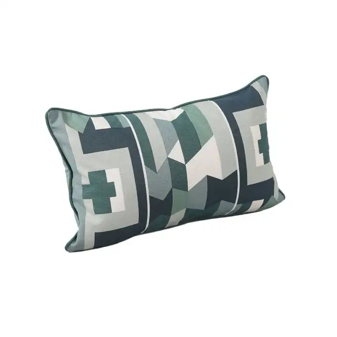 Cuscino motivi geometrici verde
