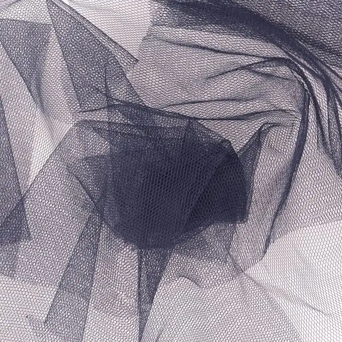 Tessuto tulle blu navy