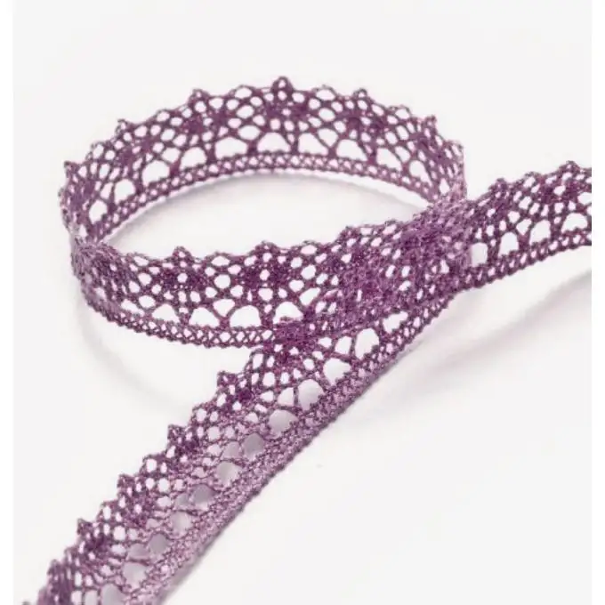 Nastro pizzo 12 mm viola