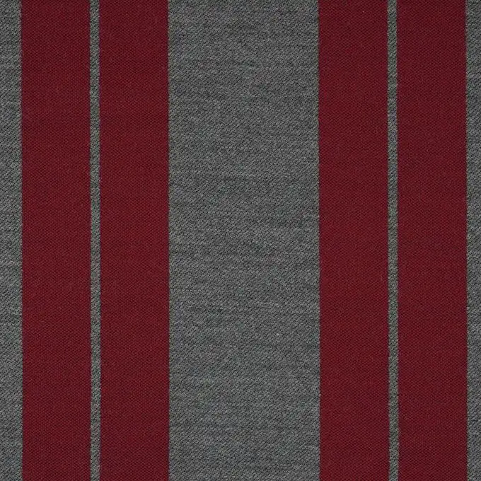 Tessuto jacquard plaid righe grigio e rosso