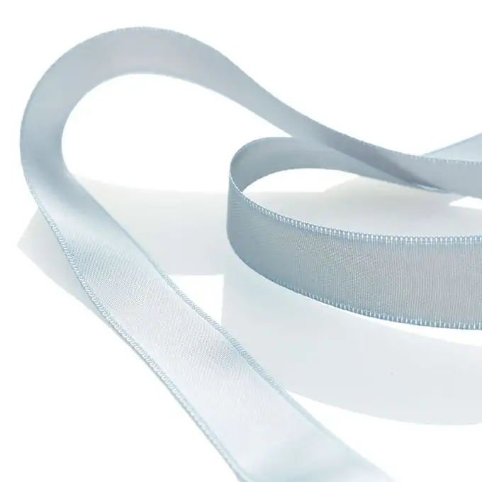 Nastro raso doppio faccia - Grigio chiaro
