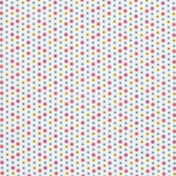 Tessuto cretonne stampato fiori multicolore