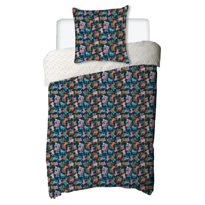 Parure da letto leopardi multicolore