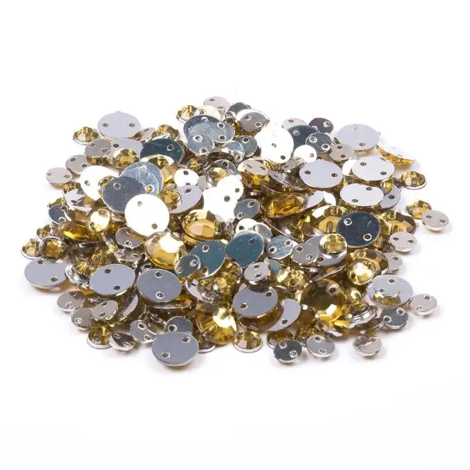 Paillettes da cucire rotonde dorate