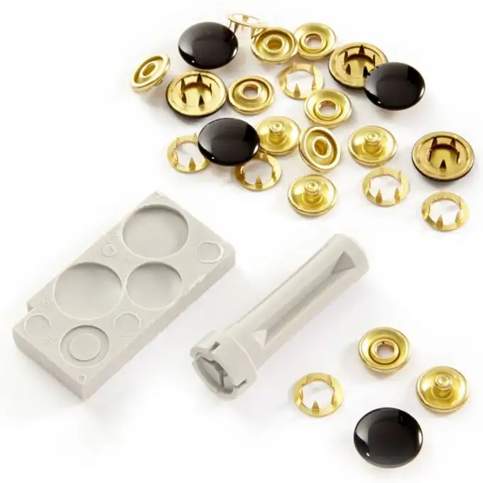 bottone a pressione senza cuciture tessuti leggeri con kit di montaggio