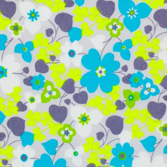 Tessuto popeline grandi fiori giallo fluo