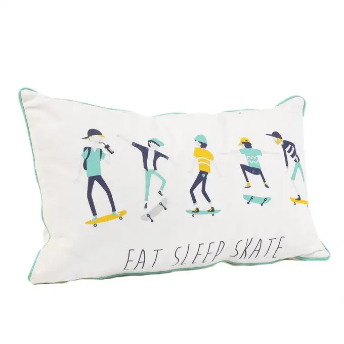 Cuscino skate bianco e blu