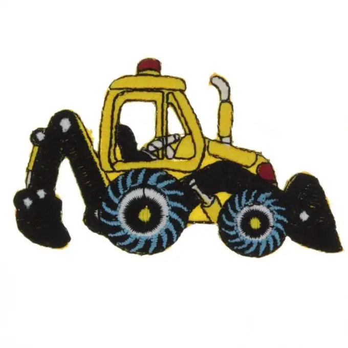 Adesivo termoadesivo trattore da cantiere