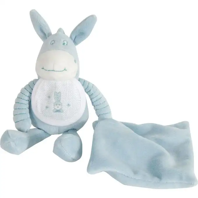 Doudou asino da ricamare - Turchese