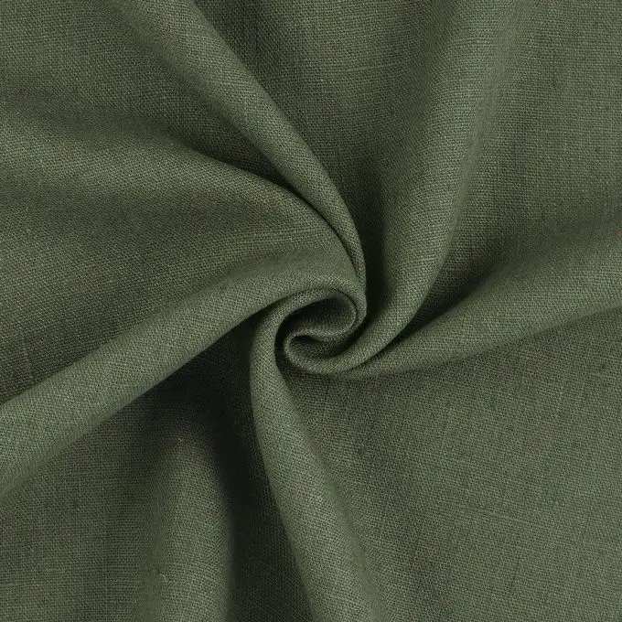 Tessuto lino Propriano kaki