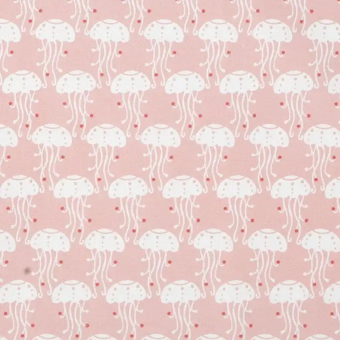 Tessuto cotone meduse rosa
