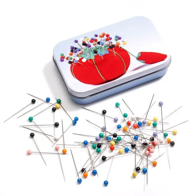 Scatola di spilli testa plastica 34 mm