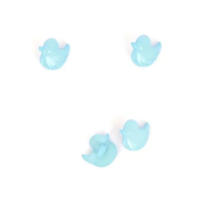 bottoni a forma di anatra azzurro chiaro 15 mm