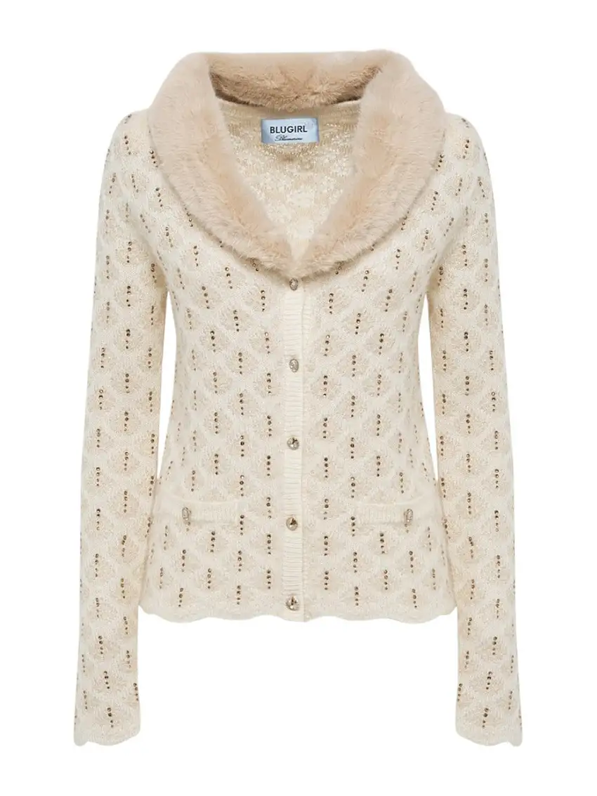 BLUGIRL Women's Cardigan RF4105MA96O C3469 Beige
