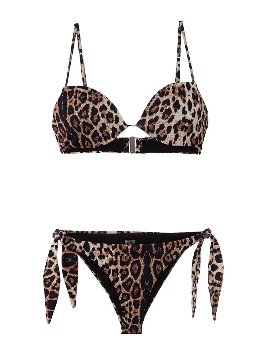 F**K Women's Set - Push-Up Bikini - Brown