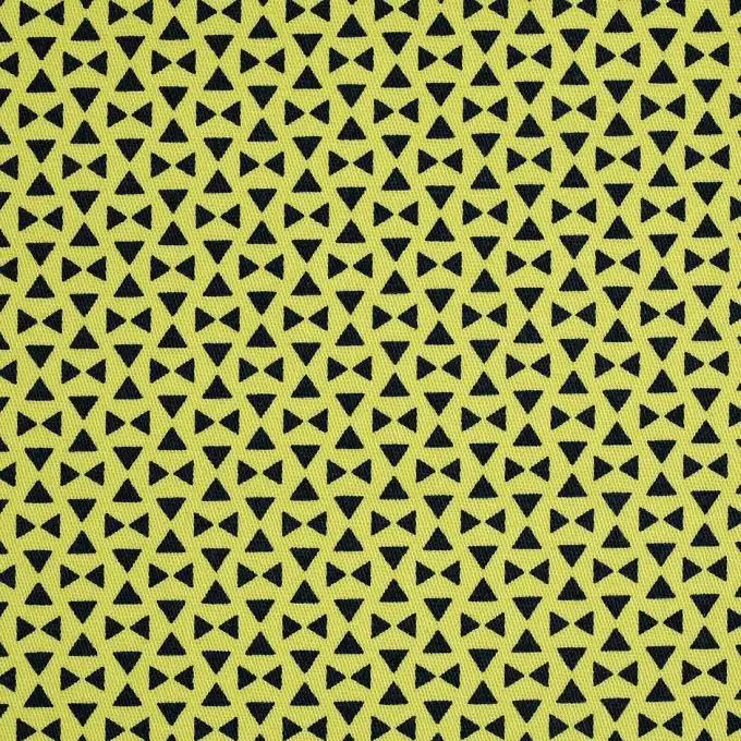 Tessuto twill giallo triangoli