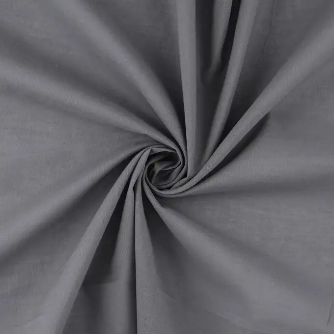 Tessuto velo di cotone Olivia tinta unita grigio antracite